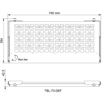 Table hayon Defender L663 rabattable | Table 4x4 avec MOLLE