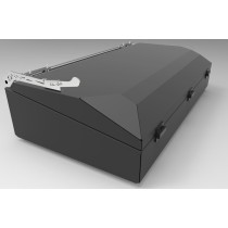 Coffre de toit noir 250L Alu-Cab : rangement sécurisé 4x4 robustes