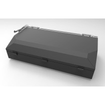 Coffre de toit noir 250L Alu-Cab : rangement sécurisé 4x4 robustes