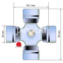 Croisillon de transmission 30x85 mm clips intérieur – multi-applications 4x4