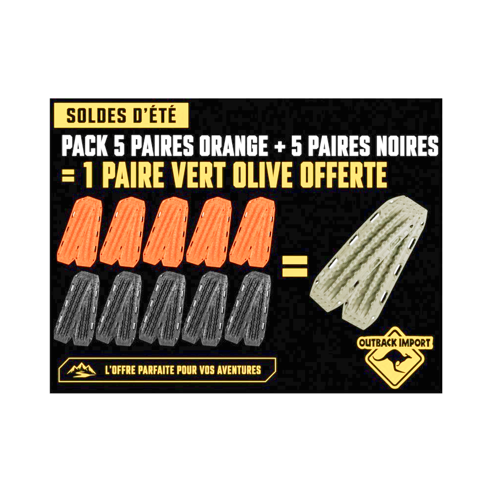 PACK 10 MAXTRAX ACHETEES 1 OFFERTE - Plaques à sable Maxtrax MKII