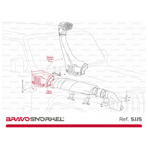 Prise d’air Snorkel Bravo Jeep Wrangler JL 2017+ – Kit Complet