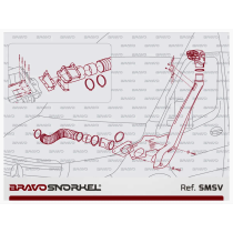 Snorkel Bravo Mercedes Sprinter W907 W910 2.0 2021+ - Kit Complet H