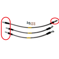 KIT DE 3 FLEXIBLES DE FREIN + 10 CM EMBOUTS MALES POUR SUZUKI SAMOURAI