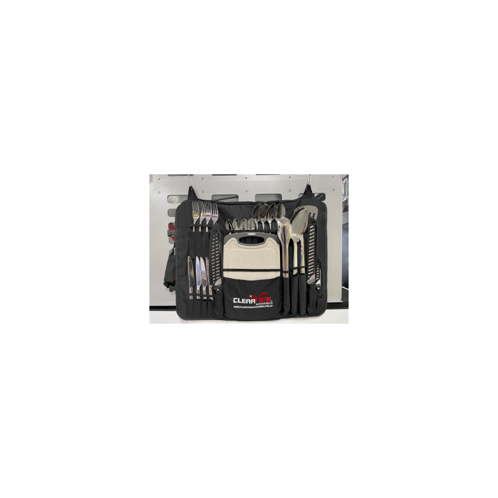 Ensemble de Couverts ClearView 24 Pièces avec Housse de Transport Camping 4x4