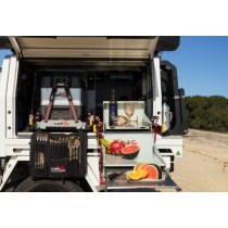 Cuisine Coulissante ClearView 74 L avec Plans de Travail et Évier