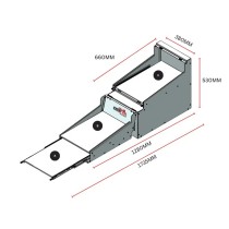 Cuisine Coulissante ClearView 74 L avec Plans de Travail et Évier