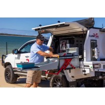 Cuisine Coulissante ClearView 74 L avec Plans de Travail et Évier