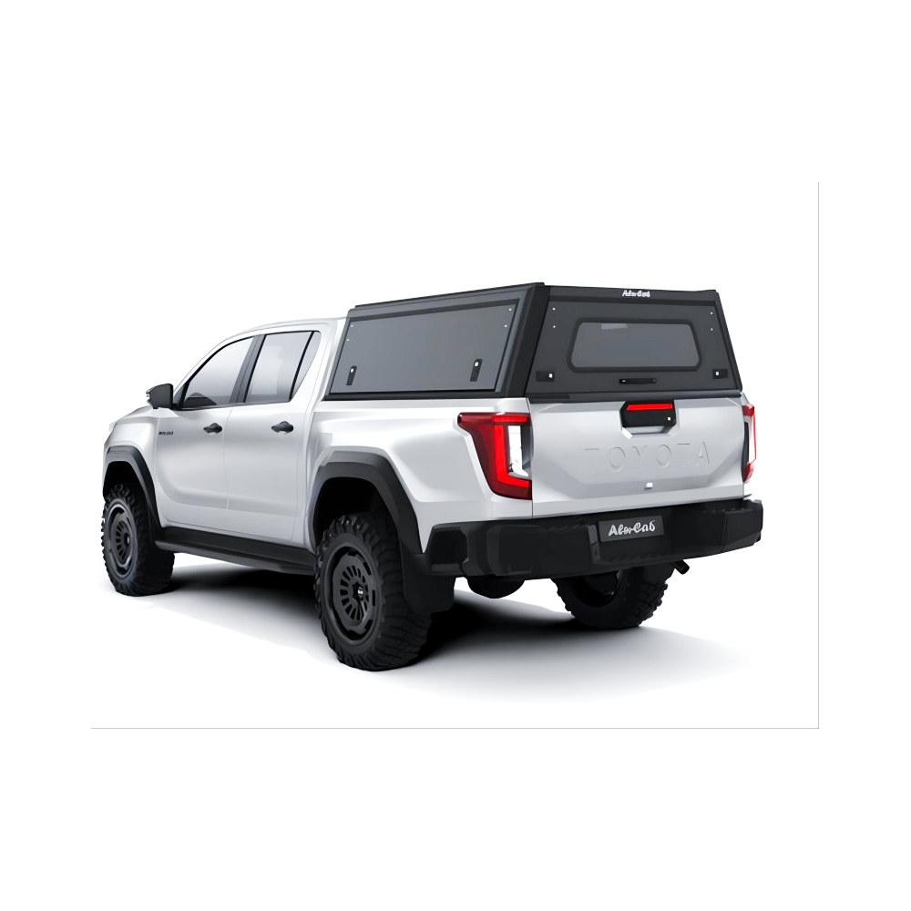 HardTop Alu-Cab Explorer noir lisse pour Toyota Hilux Travo double cabine