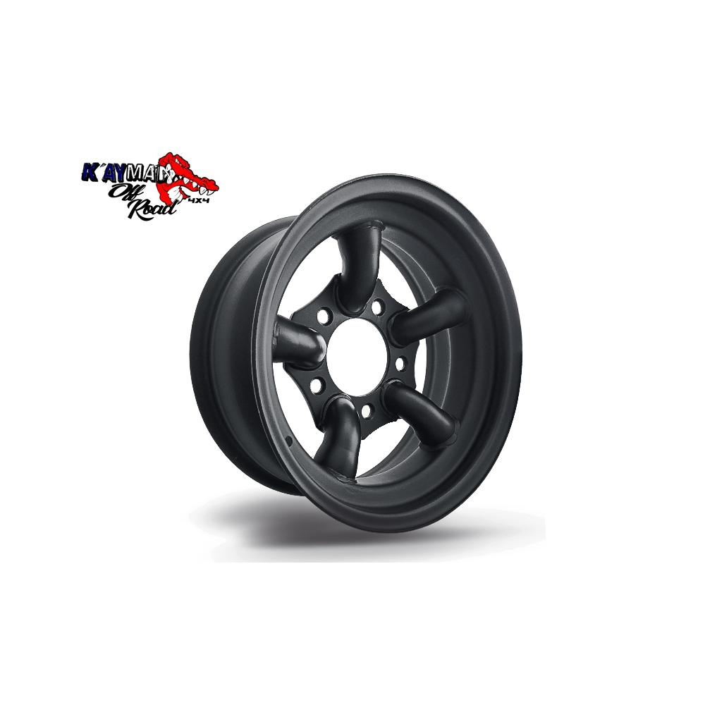 Jante Acier TRACROCK HD 7x16 ET -25 Noire pour Land Rover Defender, Discovery I & Range Rover Classic