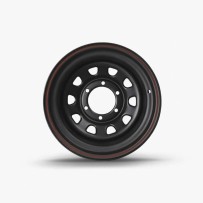 jante acier 8x16 et10 5x127 noir mat avec bande rouge, pour jeep, tout-terrain
