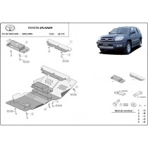 Protection sous moteur Toyota 4Runner 2002-2009 acier 2.5mm