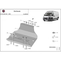 Protection Réservoir Fiat Ducato 2018-2026 Acier 2 mm
