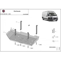 Protection Réservoir AdBlue Fiat Ducato 2018-2026 Acier 2 mm