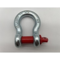 Manille lyre galvanisée Ø22mm axe rouge - 4750kg Outback Import