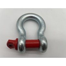Manille lyre galvanisée Ø22mm axe rouge - 4750kg Outback Import