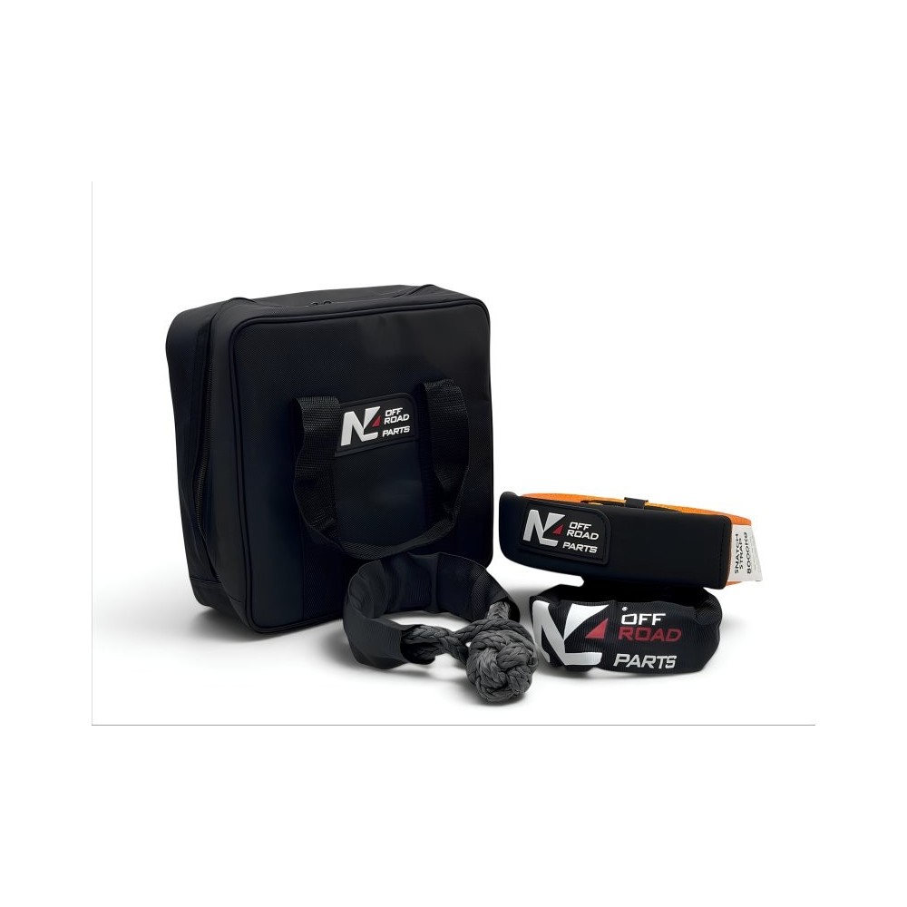 Kit remorquage N4-Offroad : sangle 8T & manilles souples robustes