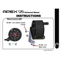 Support universel Apex pour enrouleur 6 & 10 m – Fixation robuste