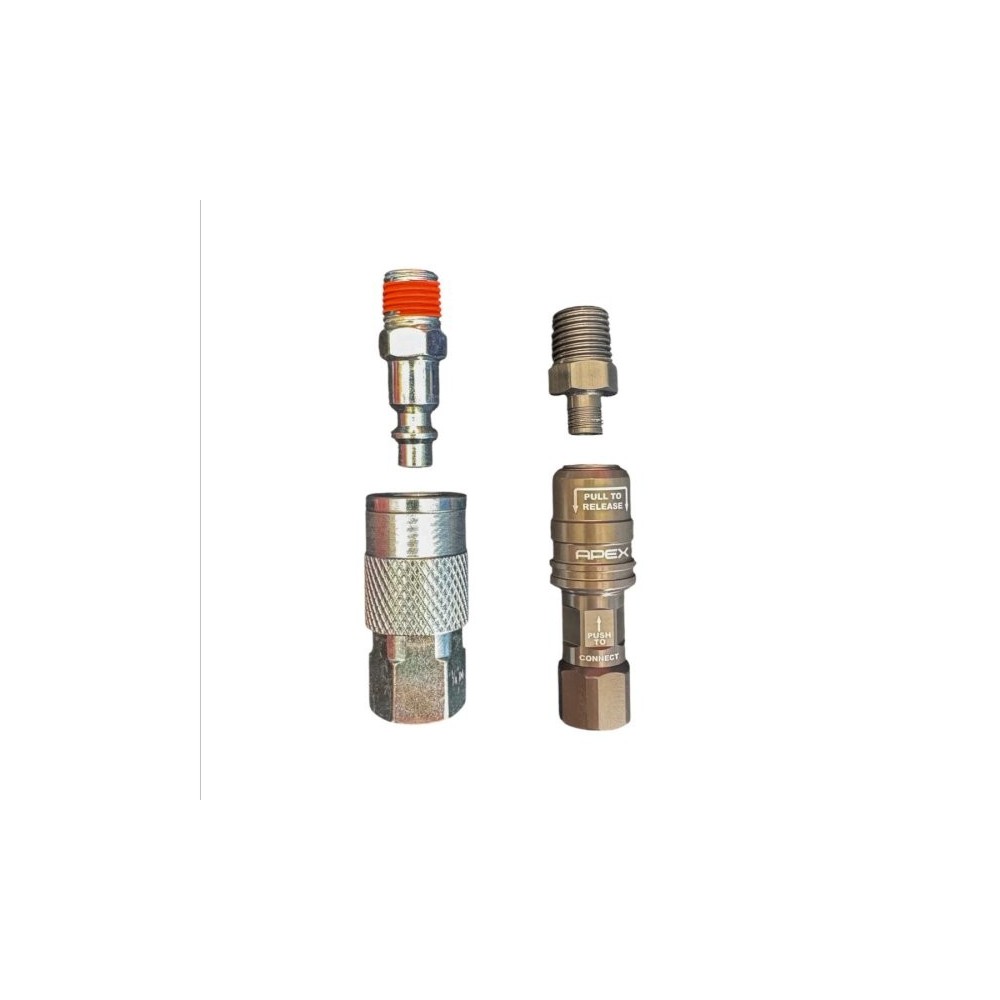 Raccord rapide compact Apex 1/4 NPT mâle - Connexion fiable et com