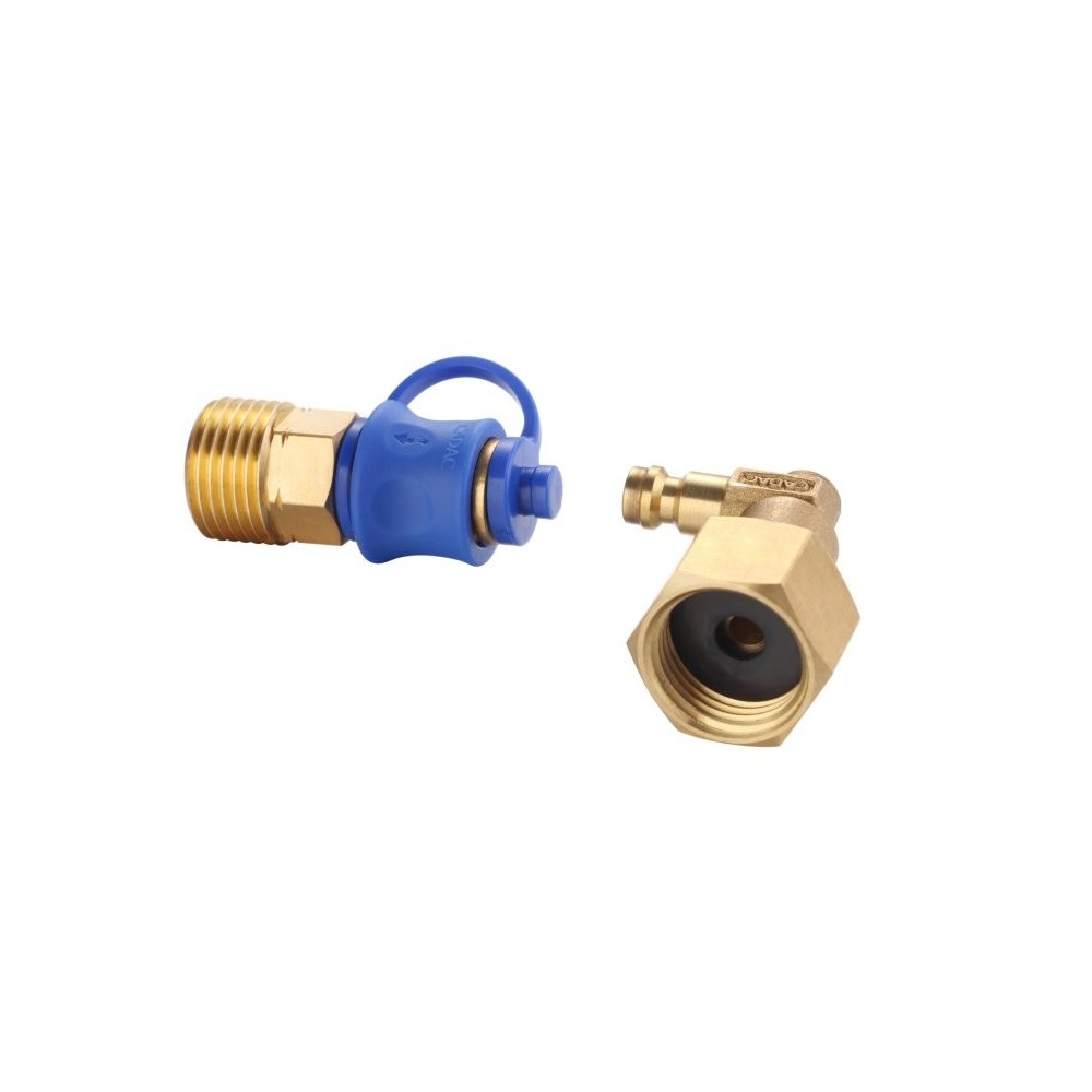 Couplage rapide coudé CADAC pour tuyau de gaz – Sécurité & fac
