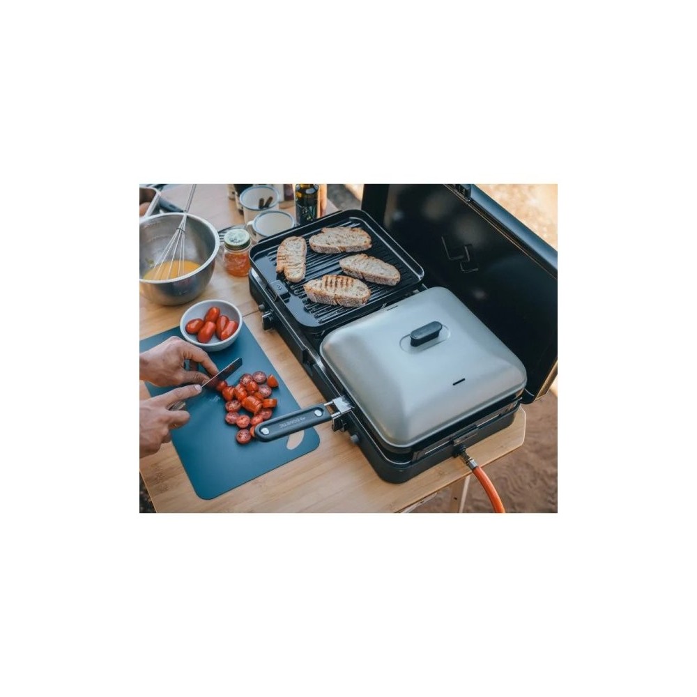 Plaque grill nervurée Cadac 2 Cook GreenGrill – Grillez partout !