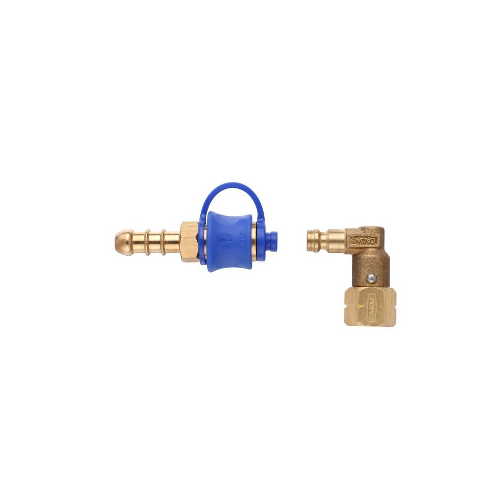 Couplage rapide coudé rotatif CADAC 8 mm – Raccord gaz sécurisé