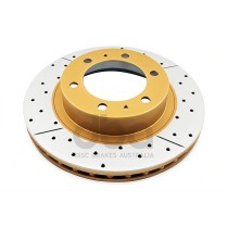 Disque de frein avant rainuré percé DBA Ø319mm pour Toyota Hilux