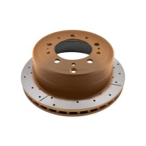 Disque frein arrière rainuré percé DBA HDJ100 : performance et s