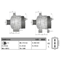  Alternateur Denso 12V 80A Neuf pour Land Cruiser HDJ80 HDJ100 