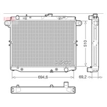Radiateur eau Denso HDJ100 BVM : Refroidissement optimal Toyota