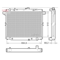 Radiateur eau Denso HDJ100 BVM : Refroidissement optimal Toyota
