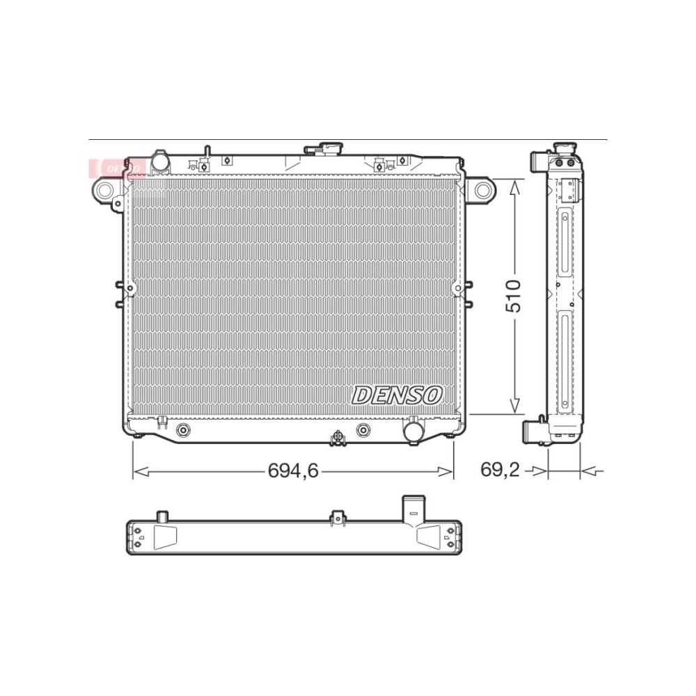 Radiateur eau Denso HDJ100 BVM : Refroidissement optimal Toyota