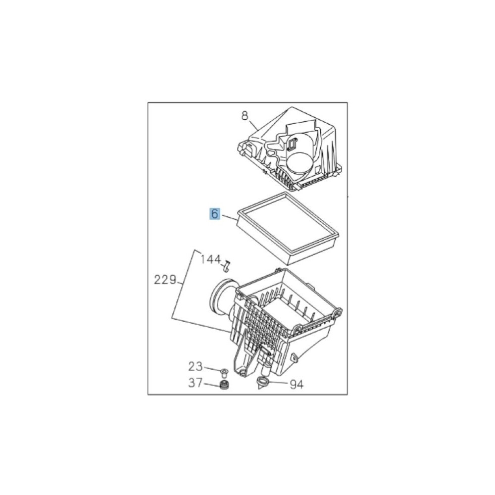 Filtre à air Isuzu DMax II 2017-2020, qualité d'origine constructeur