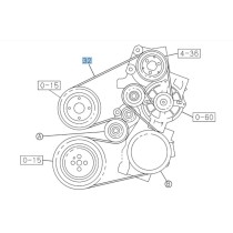 Courroie compresseur climatisation Isuzu D-Max III 2020+ origine