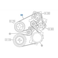 Courroie compresseur climatisation Isuzu D-Max III 2020+ origine
