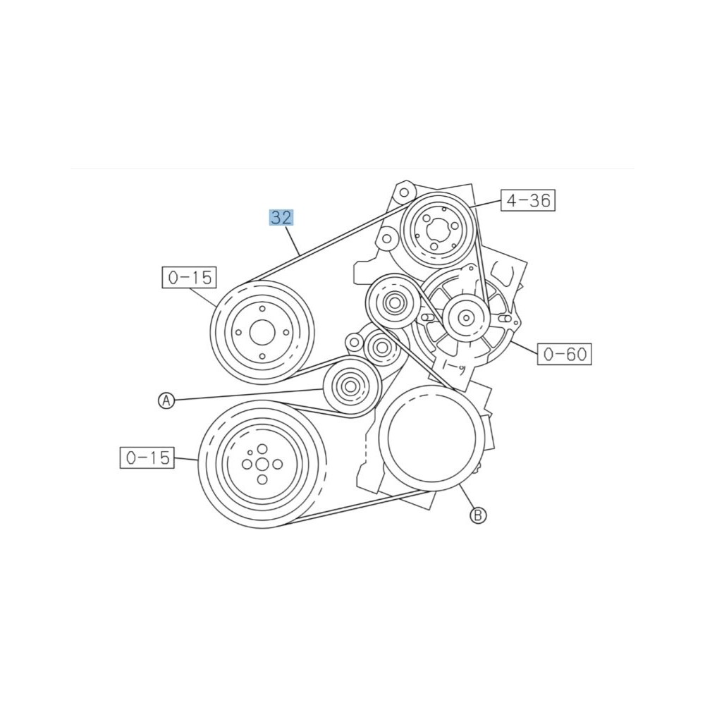 Courroie compresseur climatisation Isuzu D-Max III 2020+ origine