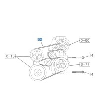 Courroie de compresseur clim Isuzu D-Max II 2017-2020 origine
