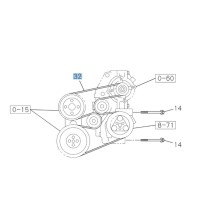 Courroie de compresseur clim Isuzu D-Max II 2017-2020 origine