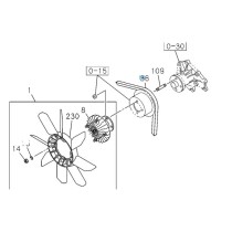 Courroie ventilateur Isuzu DMax I 2004-2006, qualité origine