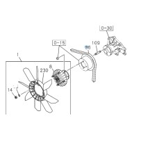 Courroie ventilateur Isuzu DMax I 2004-2006, qualité origine