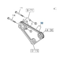 Courroie de compresseur clim Isuzu DMax I 2004-2006 d’origine