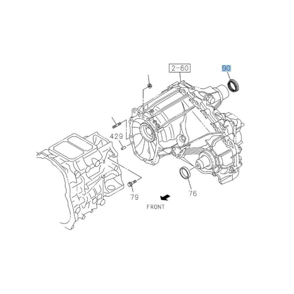 Joint spi sortie arrière boîte transfert Isuzu D-Max 2020+ origine