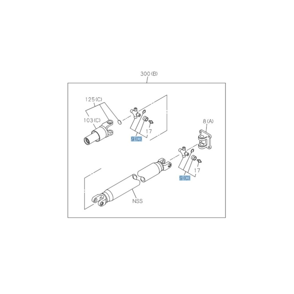 Kit croisillon arbre transmission arrière Isuzu D-Max 2020+ fiable