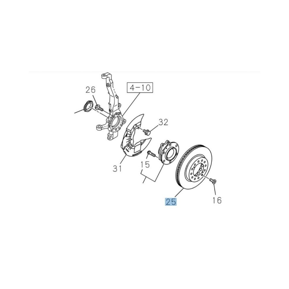 Disque de frein avant Isuzu D-Max III 2020+ qualité origine