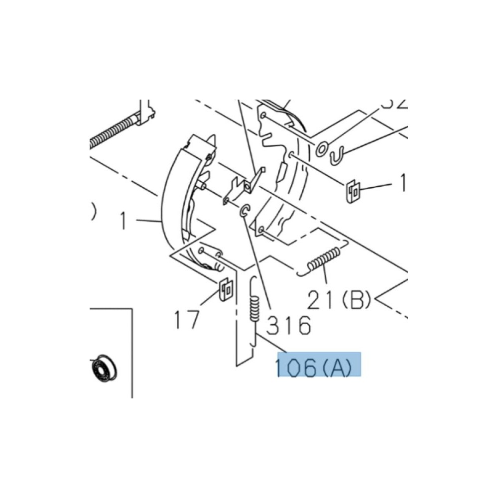 Kit ressort gauche mâchoires arrière Isuzu D-Max 2007-2025, origine