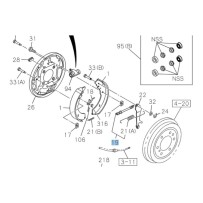 Kit ressort droit mâchoire arrière Isuzu D-Max 2012-2024, origine