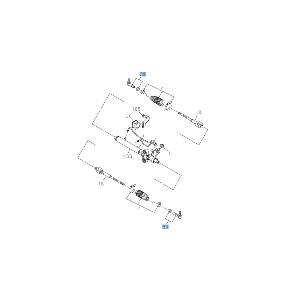 Paire de rotules direction Isuzu DMax 2007-2023 – Qualité origine