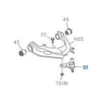Rotule suspension supérieure avant Isuzu D-Max II 2012-2020 fiable