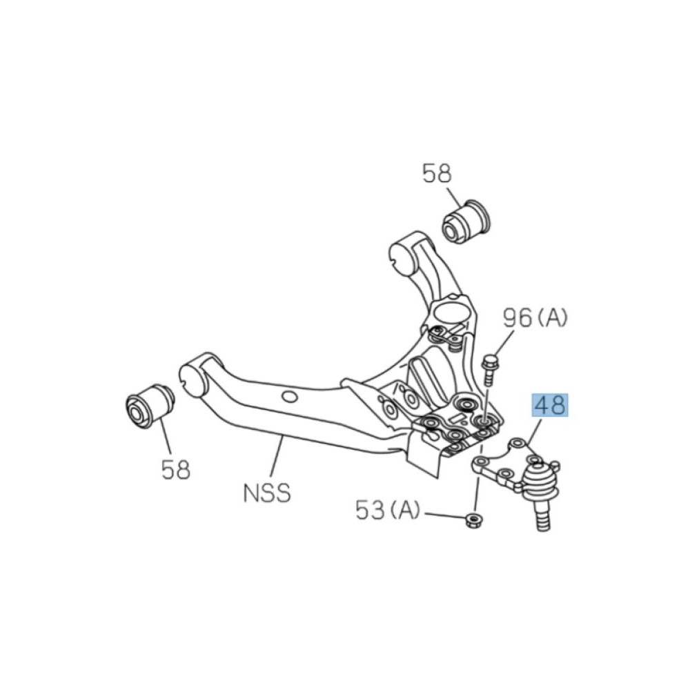 Rotule de suspension avant Isuzu DMax I II III - Qualité origine