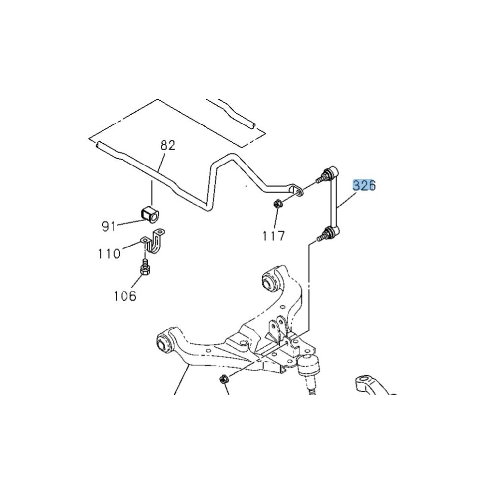 Biellette avant gauche Isuzu D-Max 2004-2020 – Pièce d’origine